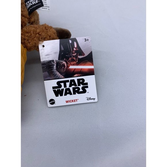 Star Wars Wicket Ewok 8" Plush Stuffed Toy By Mattel Gold Hood Christmas Gift - Picture 5 of 5